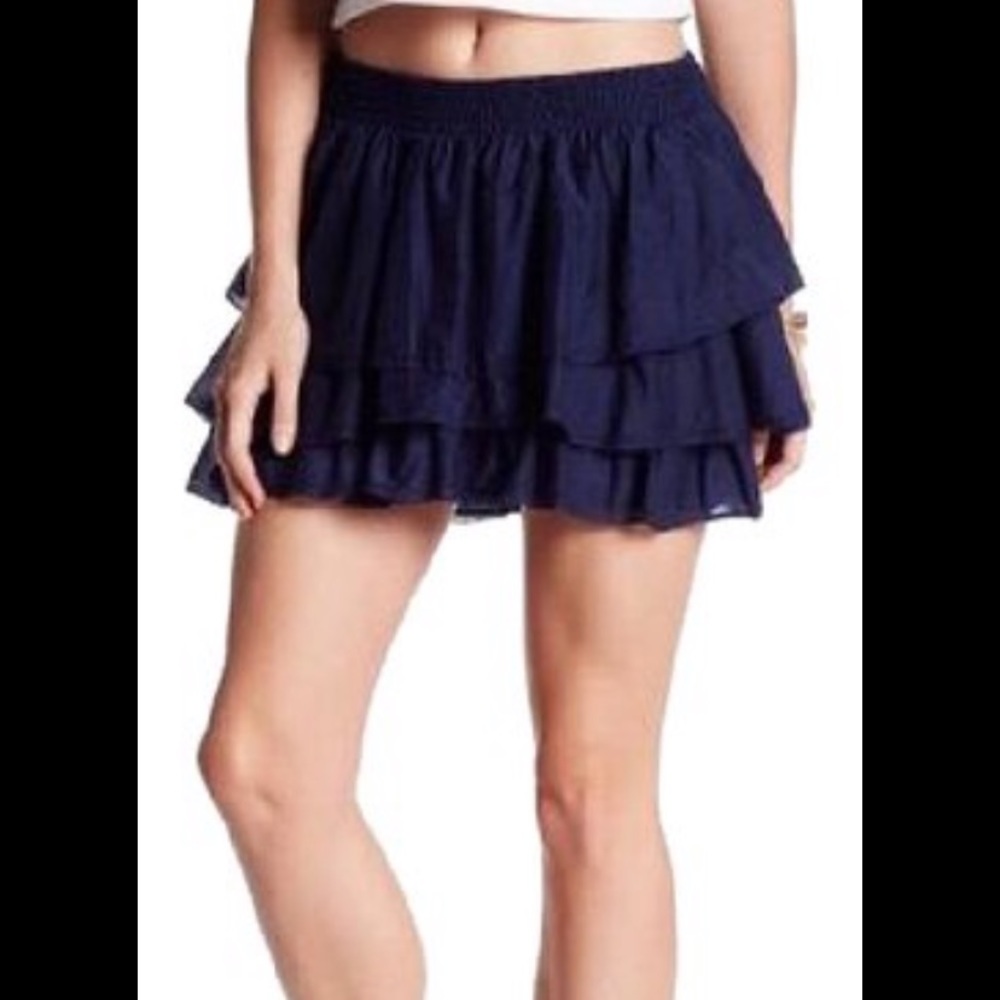 JOIE tiarella ruffle skirt navy